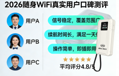2026随身wifi哪个牌子好用,真实用户口碑测评